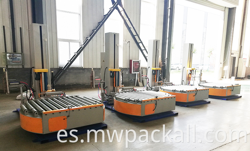 Máquina de paleta de capucha completamente automática Pallet Máquina de estiramiento /Máquina de envoltura de película elástica de una línea para Pallet